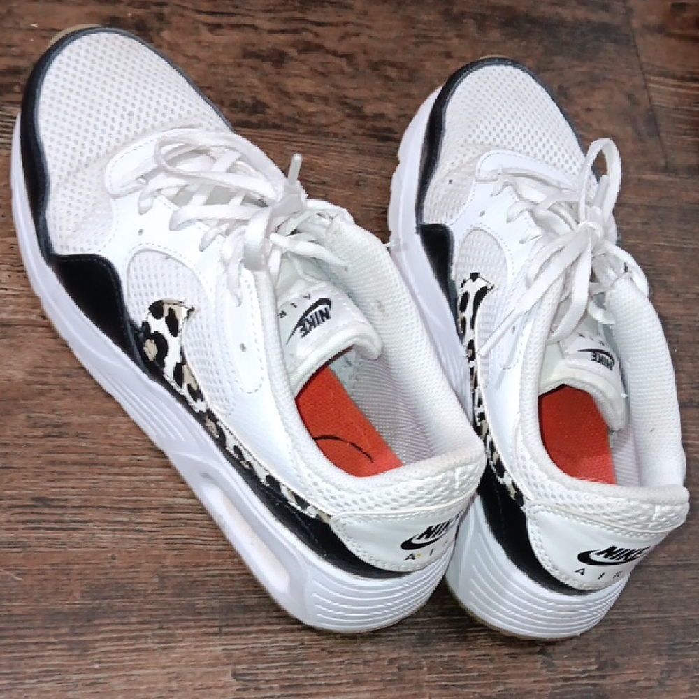 Nike Women's White and Black Leopard Print Sneakers - Picture 3 of 3